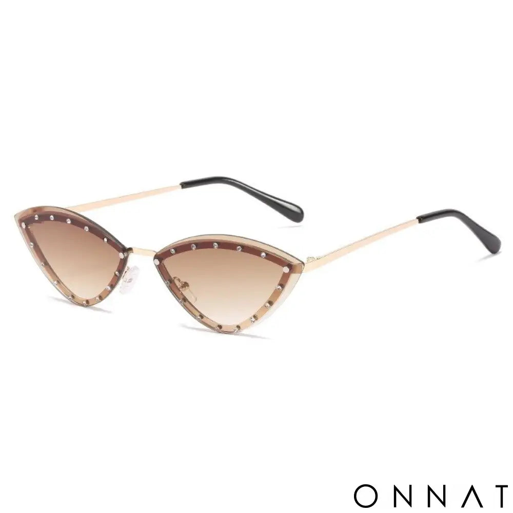 Óculos Sienna Dourado | Marrom Sunglasses