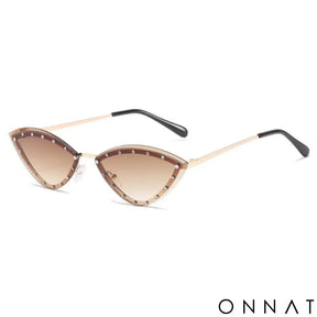 Óculos Sienna Dourado | Marrom Sunglasses