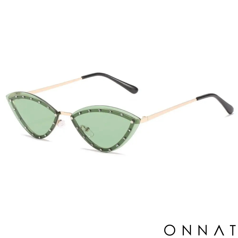 Óculos Sienna Dourado | Verde Sunglasses