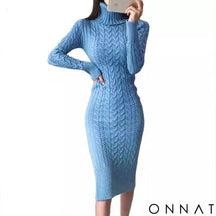 Vestido Dress Suéter Azul / S Dresses