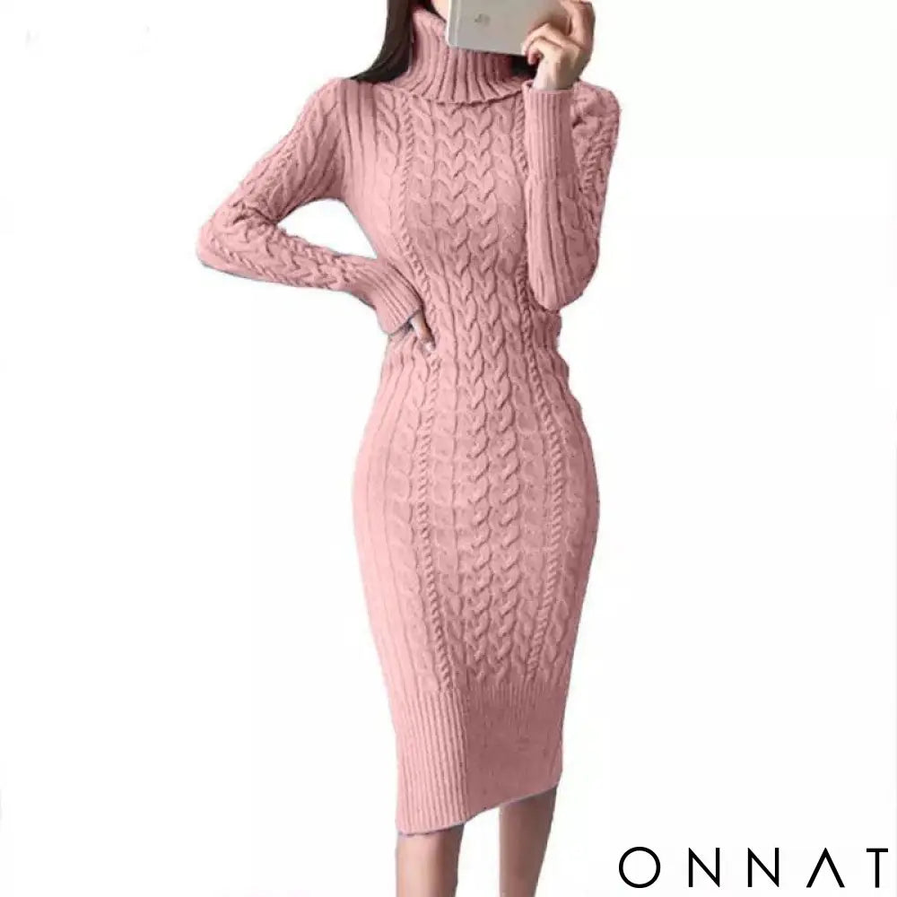 Vestido Dress Suéter Rosa / S Dresses